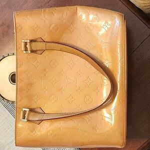Louis Vuitton Yellow Vernis Houston Bag